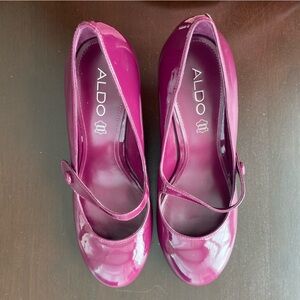 Aldo Purple Patent Heels